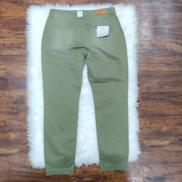 Silvian Heach Denim Olive Green Slim Fit Casual Preppy Chinos Jeans Size 29 NWT - Picture 3 of 12